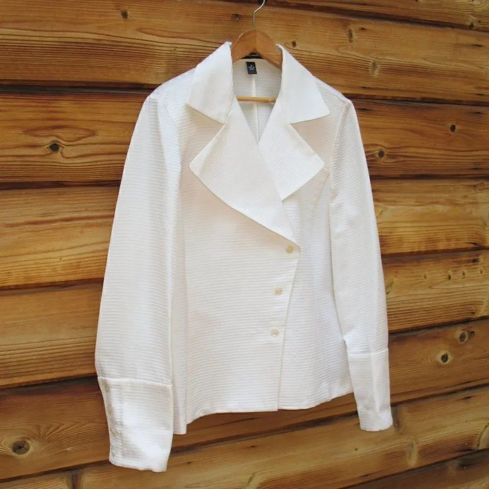 NWOT Cream Textured Wool Blend Jacket Shacket